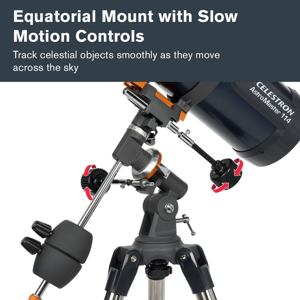 Celestron AstroMaster 130EQ Telescope for Deep-Sky Beginners | Large 130mm Optics, Bright Moon & Deep-Sky Views, Perfect First Telescope, German Equatorial Mount with Easy Manual Controls