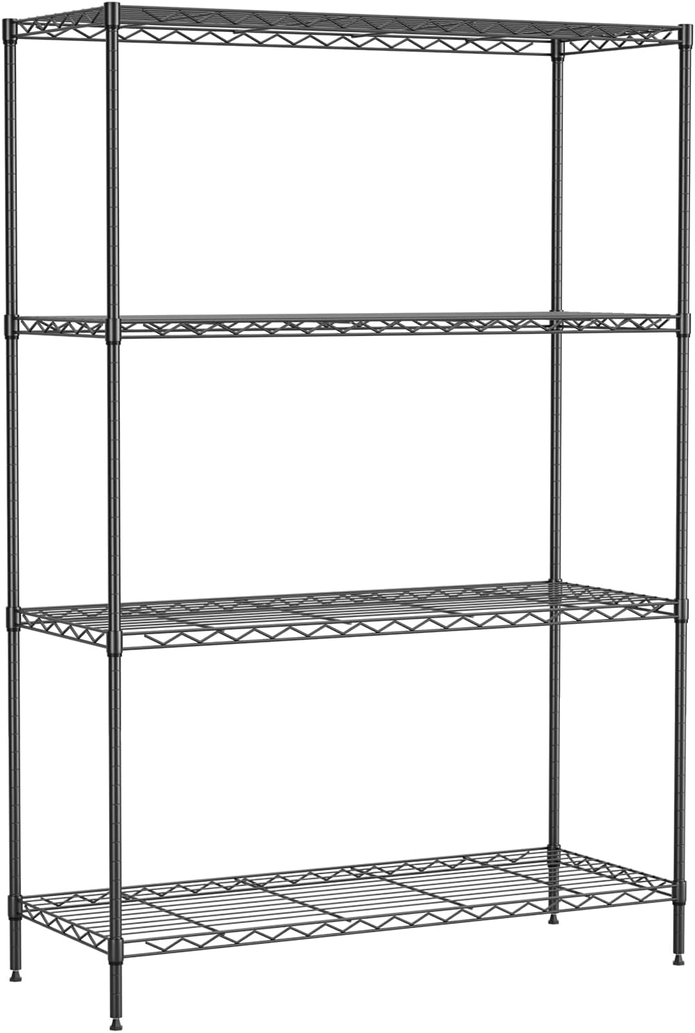 PayLessHere | 6-Tier Wire Shelf with Wheels | 45"x18"x82" | Black