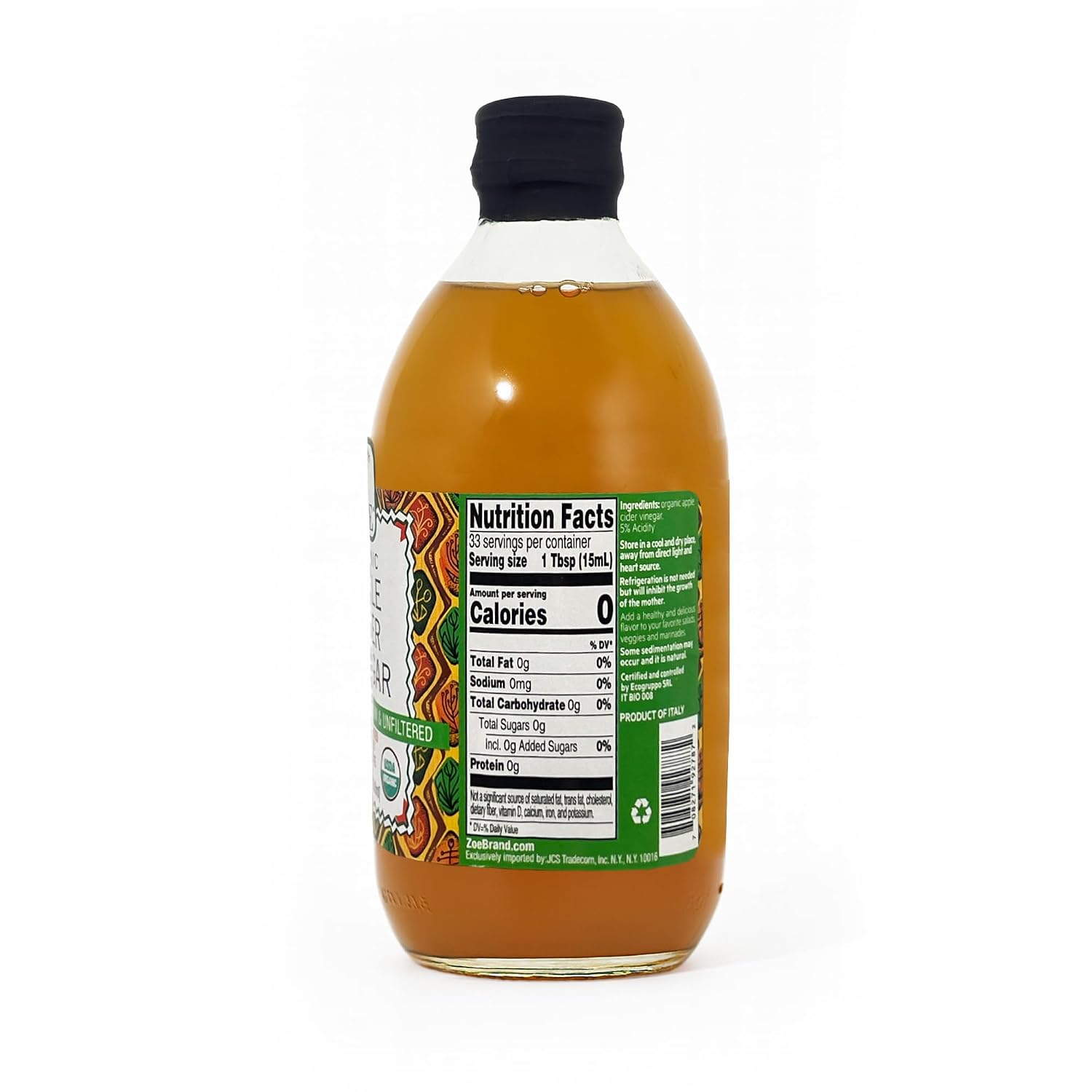 Zoe Apple Cider Vinegar, 17 Fluid Ounce