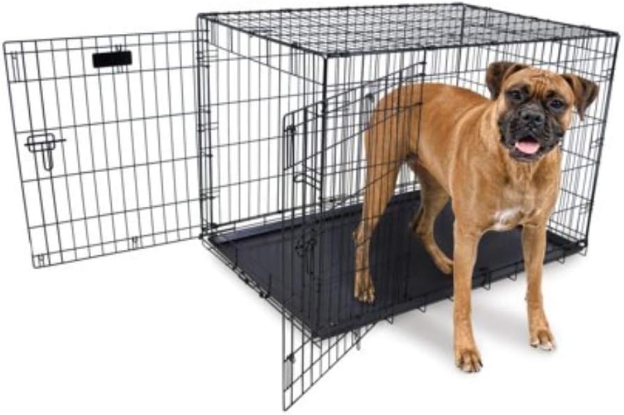 Precision Pet Products Two Door Provalue Wire Dog Crate, 24 Inch, For Pets 15-30 lbs, With 5-Point Locking System