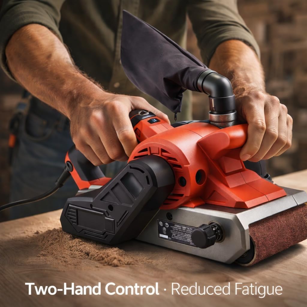 Fits BAUER 10 Amp 4 in x 24 in Variable Speed Belt Sander - 6 Speed, Powerful 1600 FPM for Fast Stock Removal, Shaping & Finishing