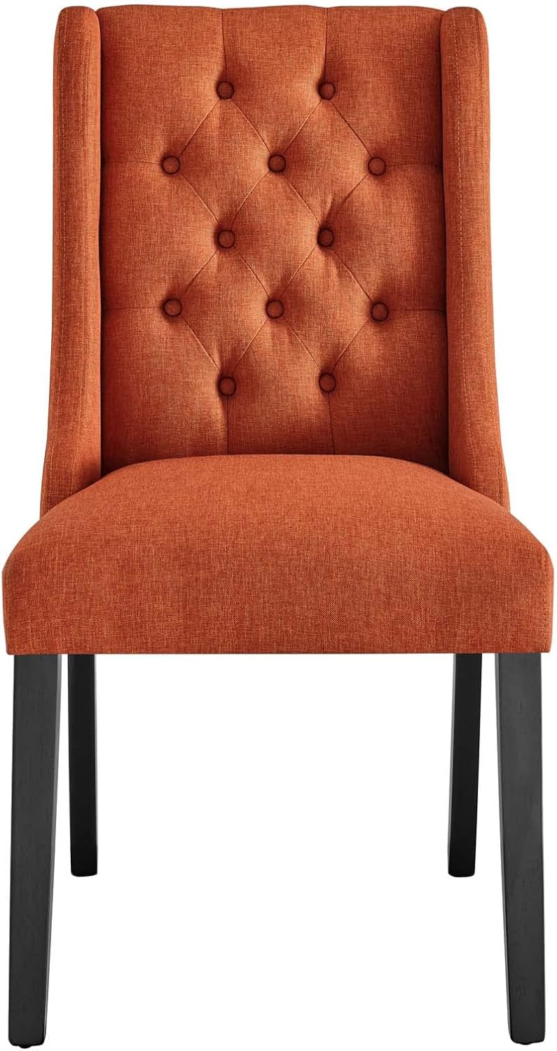 Modway Baronet Modern Tufted Upholstered Fabric Parsons Kitchen and Dining Room Chair in Beige