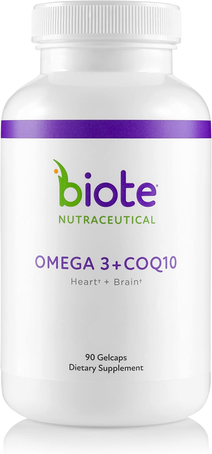 Biote Nutraceuticals - Omega 3 + CoQ10 - Heart + Brain (90 Gel caps)