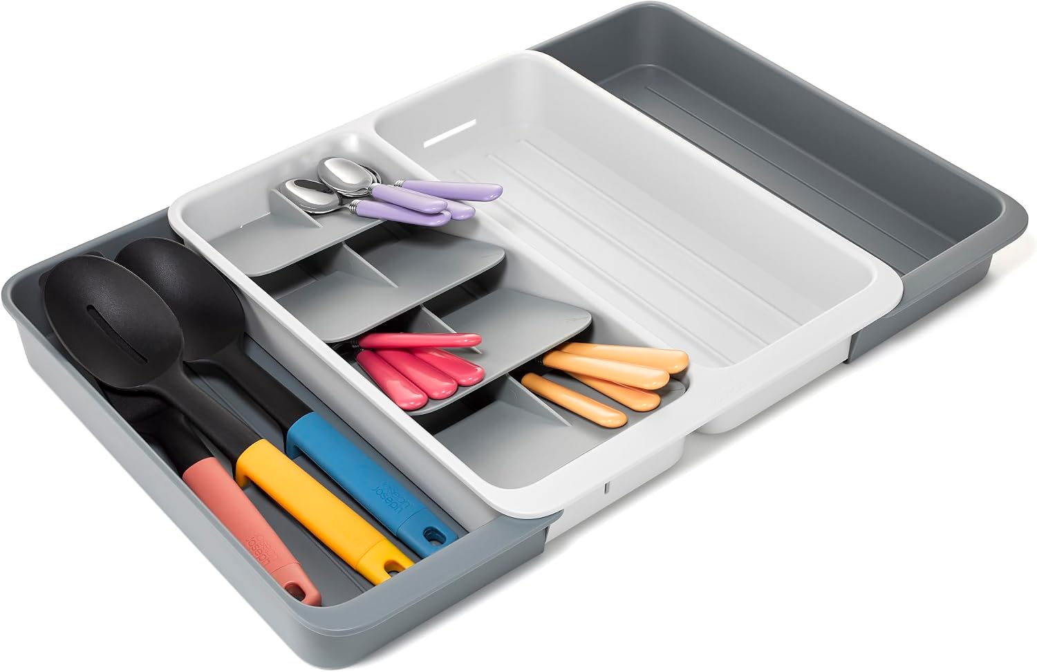 Joseph Joseph DrawerStore Knife Organizer, holds up to 9 knives, Kitchen Organization & Drawer Storage – Compact, Gray