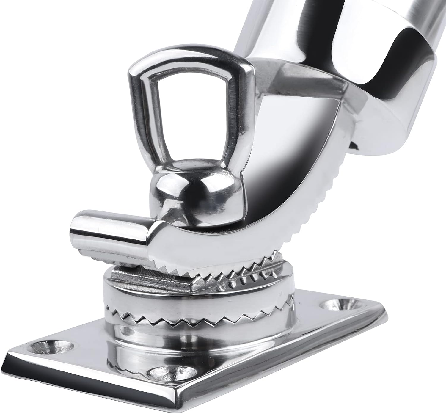 Deck Mount Fishing Rod Holder, Marine Grade Stainless Steel Adjustable Fishing Rod Holders, Support for Marine Boat Yacht