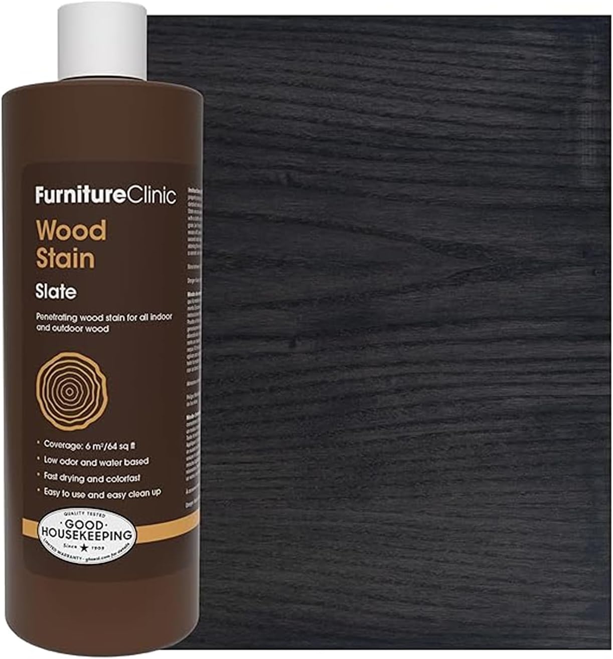 Furniture Clinic Wood Stain | Dark Oak | Water Based | Fast Drying, Low Odor
