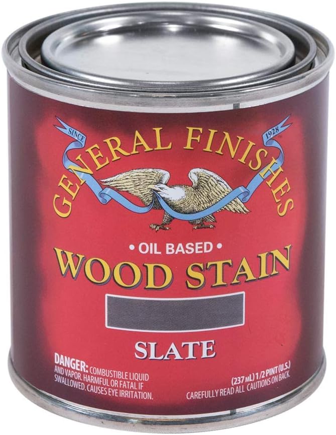 General Finishes Oil Based Penetrating Wood Stain, 1/2 Pint, American Walnut