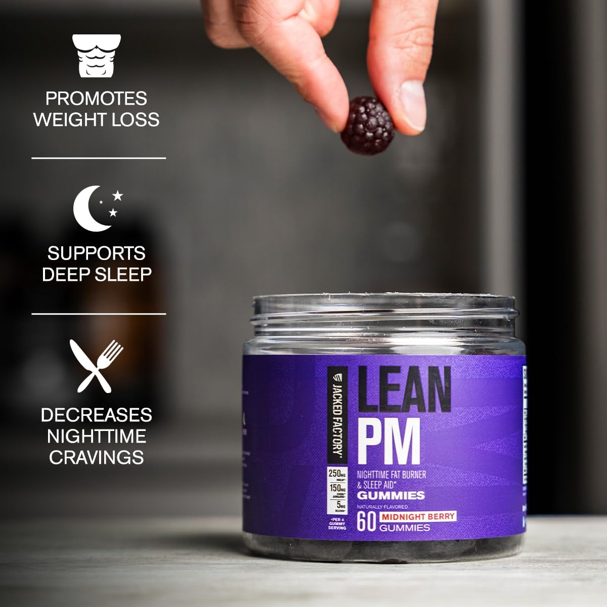 Jacked Factory Lean PM Night Time Fat Burner, Sleep Aid Supplement