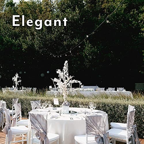 Upper Midland Products White Paper Table Cloths for Round Tables - 82” Octyround Paper Tablecloths with Plastic Backing Round Paper Table Cover