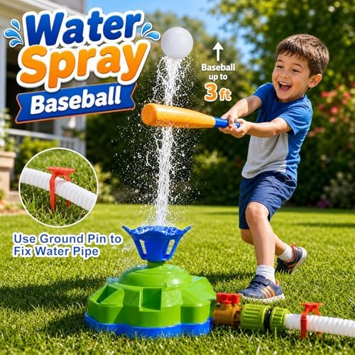 4-in-1 Kids Water Sprinkler Toys for Outdoor Play – Foot Pump Rocket, Water Spray Rocket