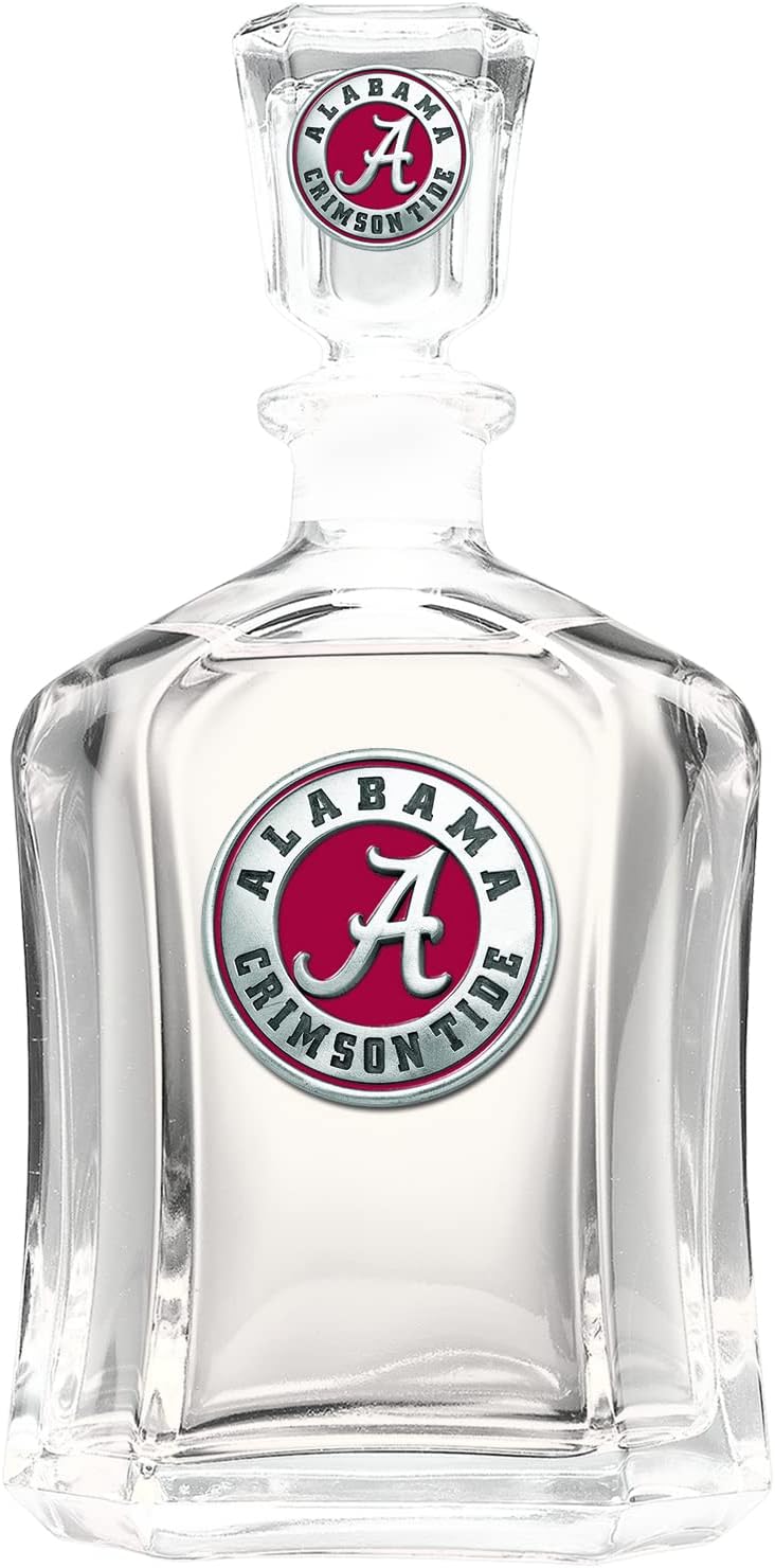 Marines Decanter – Eagle Globe & Anchor | 24 OZ Whiskey Decanter for Liquor with Airtight Stopper | Expertly Crafted Pewter Glass Clear