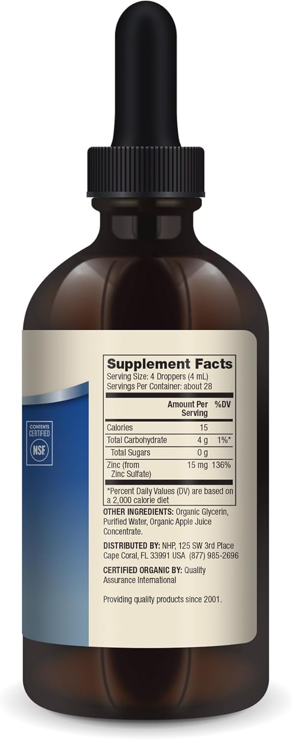 Dr. Mercola Zinc Liquid Drops, 15 mg, 3.88 fl oz (28 Servings)