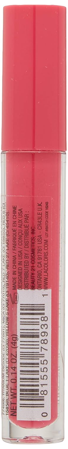 L.A. COLORS High Shine Shea Butter Lip Gloss, Baby Cakes, 0.14 Oz