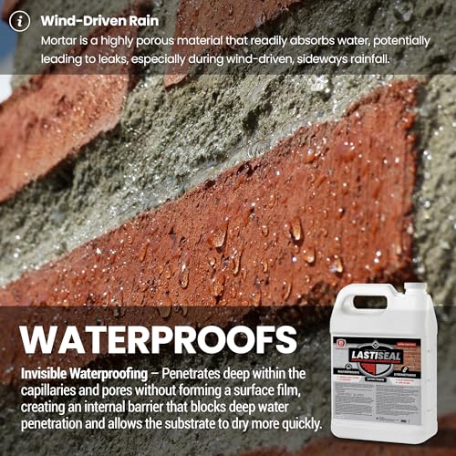 LastiSeal Brick & Concrete Sealer Satin (5-gal) - Water-Based Penetrating Sealer for Brick, Concrete, Stone