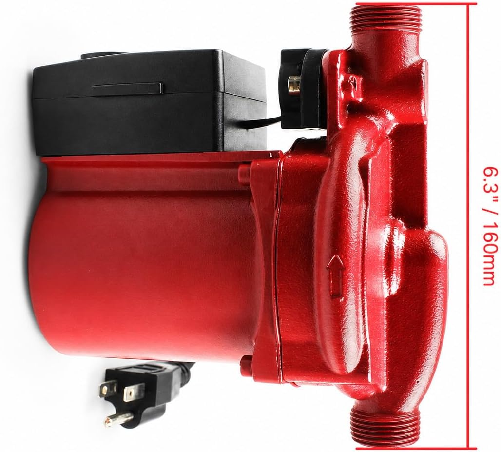 BACOENG Hot Water Recirculating Pump, Stainless Steel Head, Circulation Pump NPT 3/4", 3-Speed Control, Circulating Pump for Water Heater System