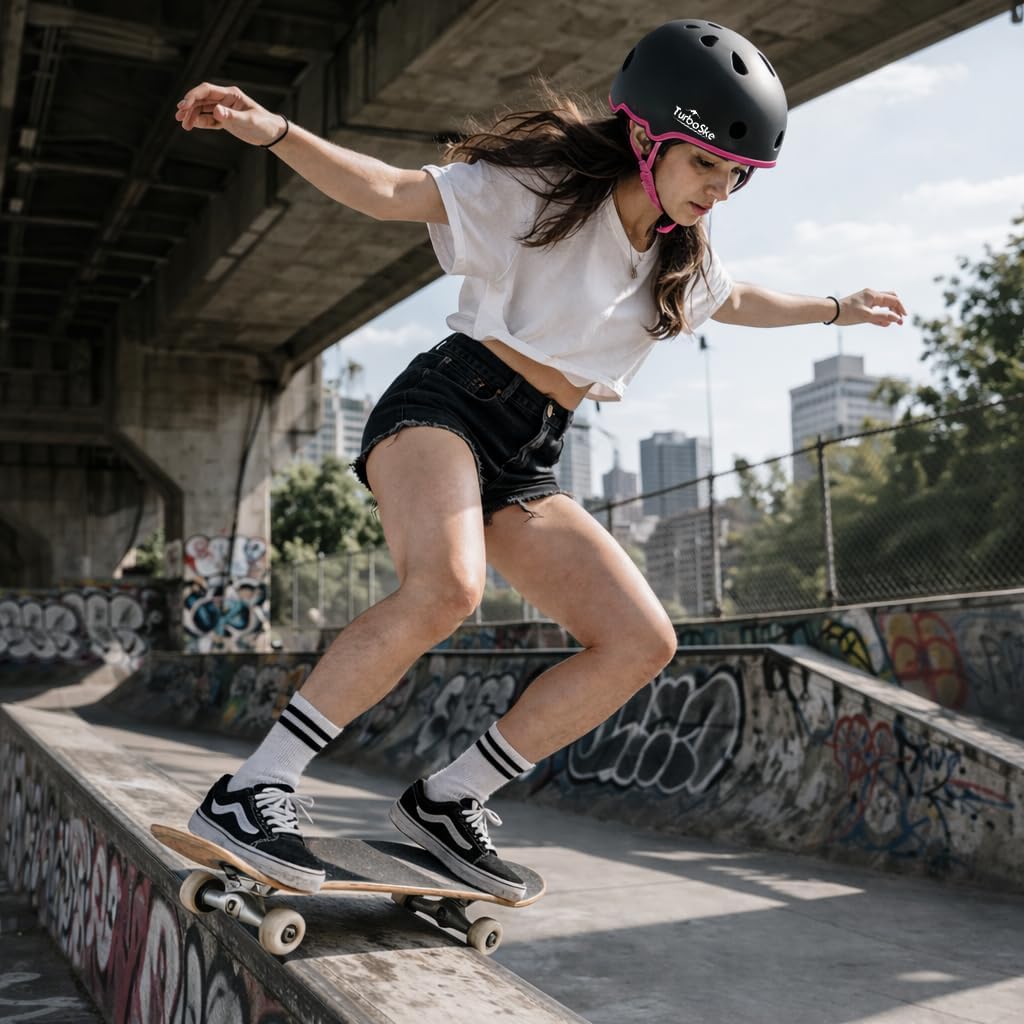 Skateboard Helmet,BMX Bike Multi-Sport Helmet for Youth,Men Women
