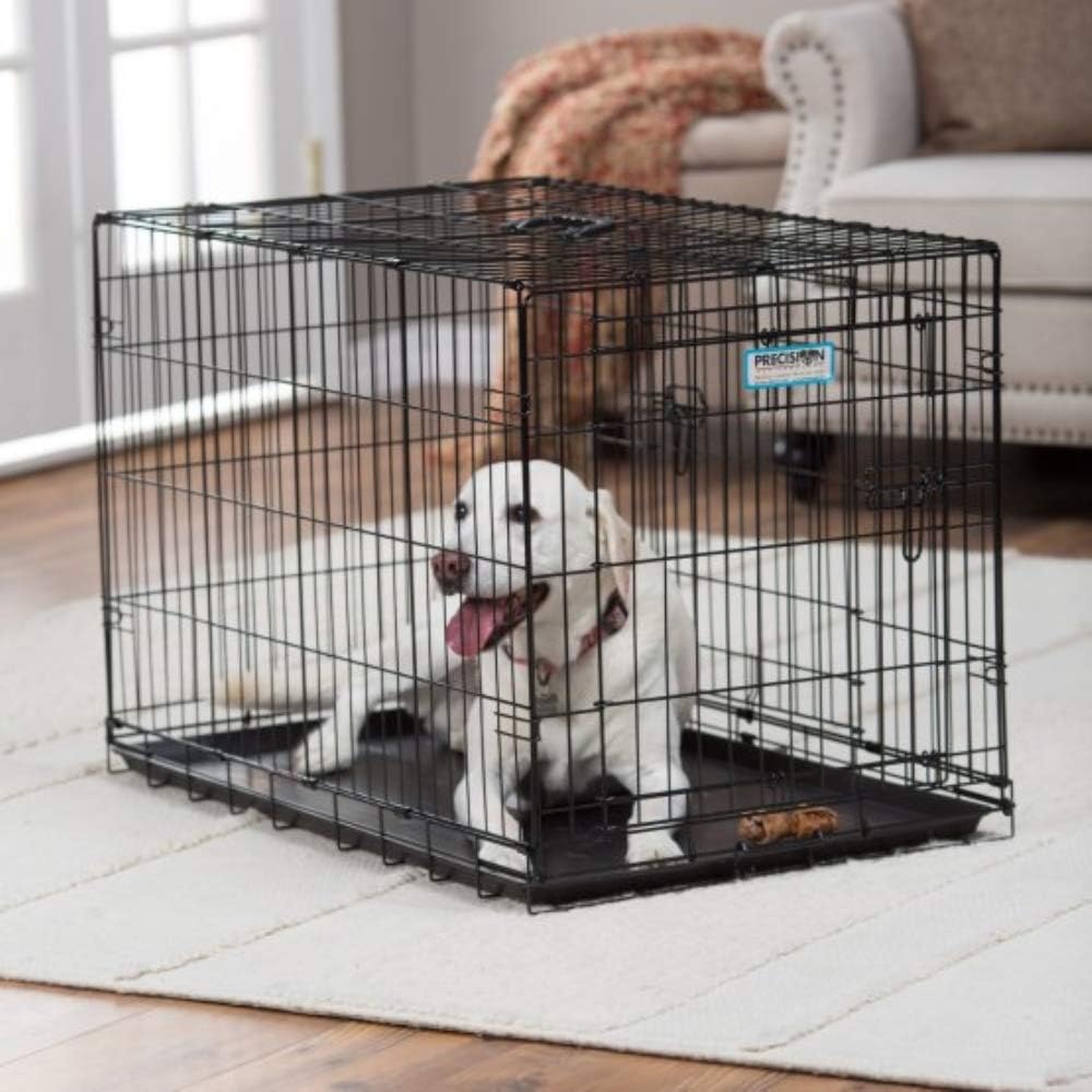 Precision Pet Products Two Door Provalue Wire Dog Crate, 24 Inch, For Pets 15-30 lbs, With 5-Point Locking System