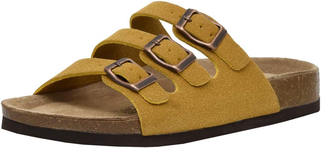 CUSHIONAIRE Women's Lela Cork footbed Sandal with +Comfort
