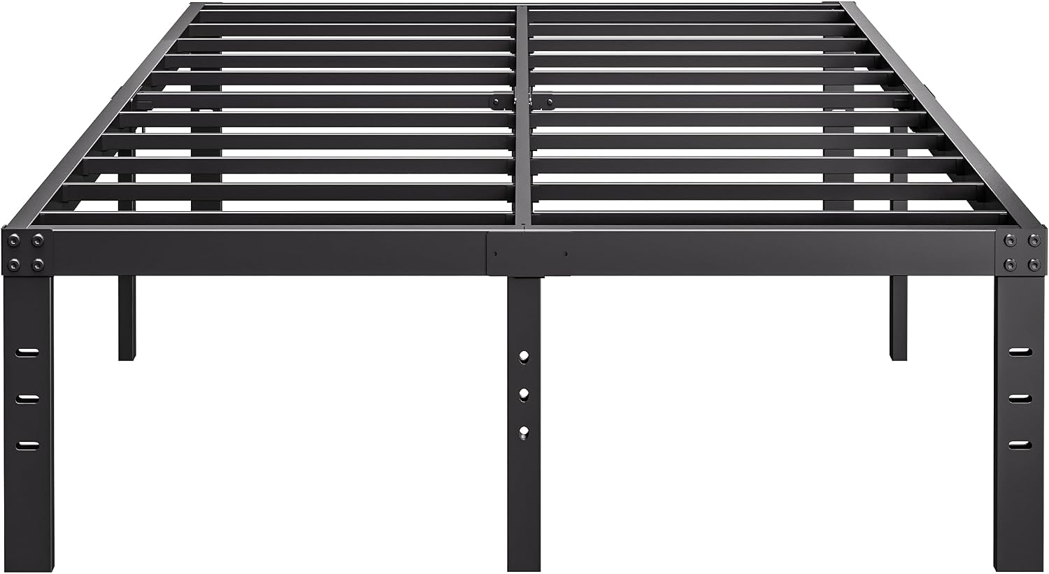 Heavy Duty Platform 14 Inch Full Bed Frame with Storage, Black