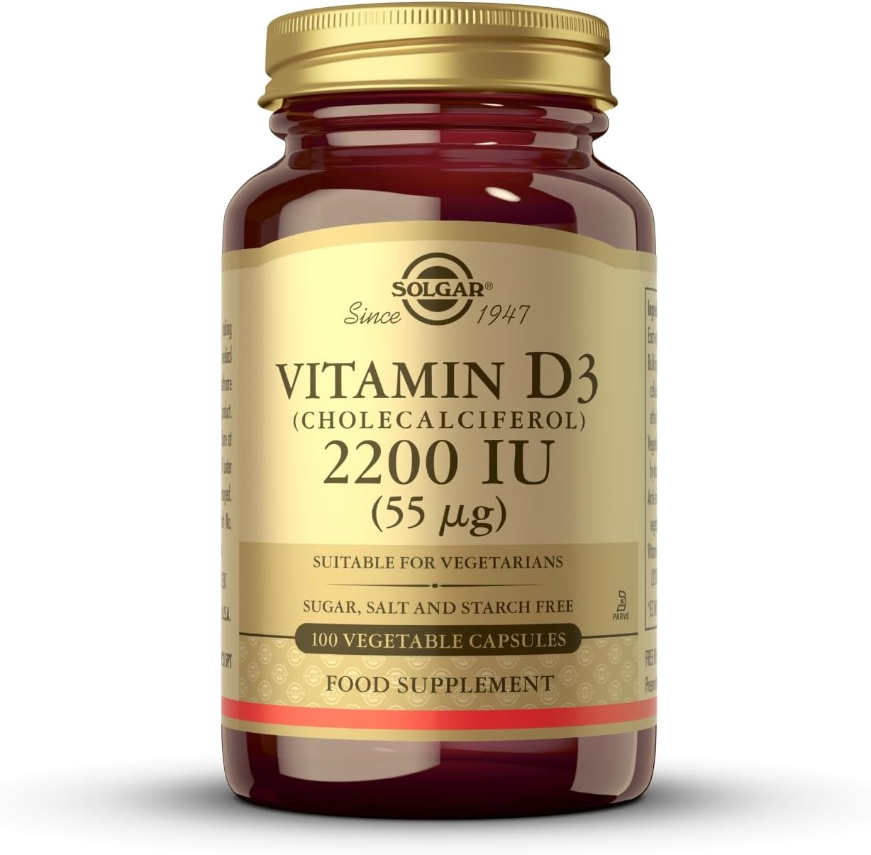 Solgar Vitamin D3 (Cholecalciferol) 25 MCG (1000 IU), 180 Servings | Helps Maintain Healthy Bones & Teeth - Immune System Support - Non-GMO, Gluten Free, Dairy Free, Kosher