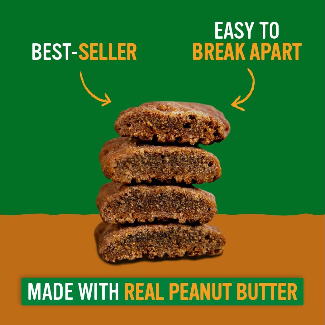Blue Dog Bakery Natural Dog Treats, Softies, Peanut Butter Flavor, 16.2oz Bag, 6 Bags | Soft & Chewy Oven-Baked Dog Treat Chews, Made with Real Peanut Butter & Other Real Premium Wholesome Ingredients in the USA