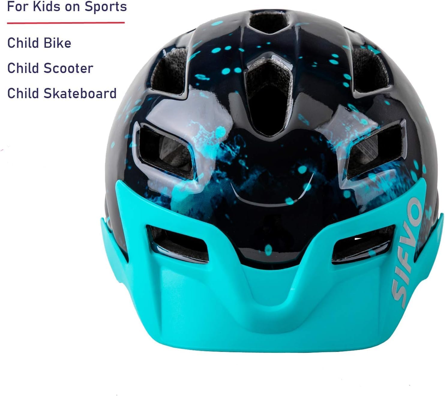 Kids Helmet, SIFVO Kids Bike Helmet Boys and Girls Bike Helmet with Cool Visor Helmet for Kids 5-14