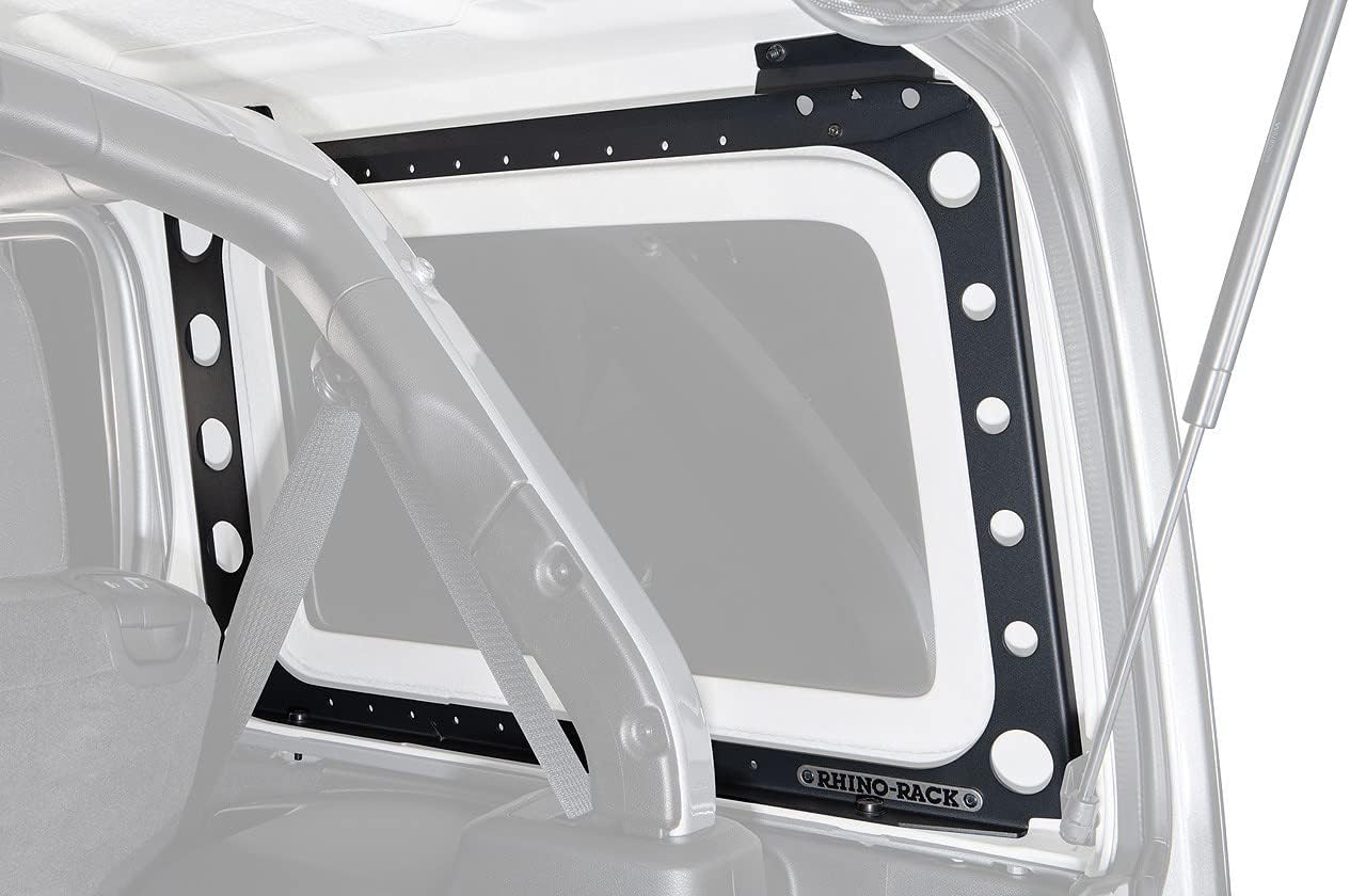 Rhino-Rack Jeep Wrangler JL Unlimited 4 Door Hard Internal Structural Roof Rack/Bare Backbone 3 Base Mounting System in Black