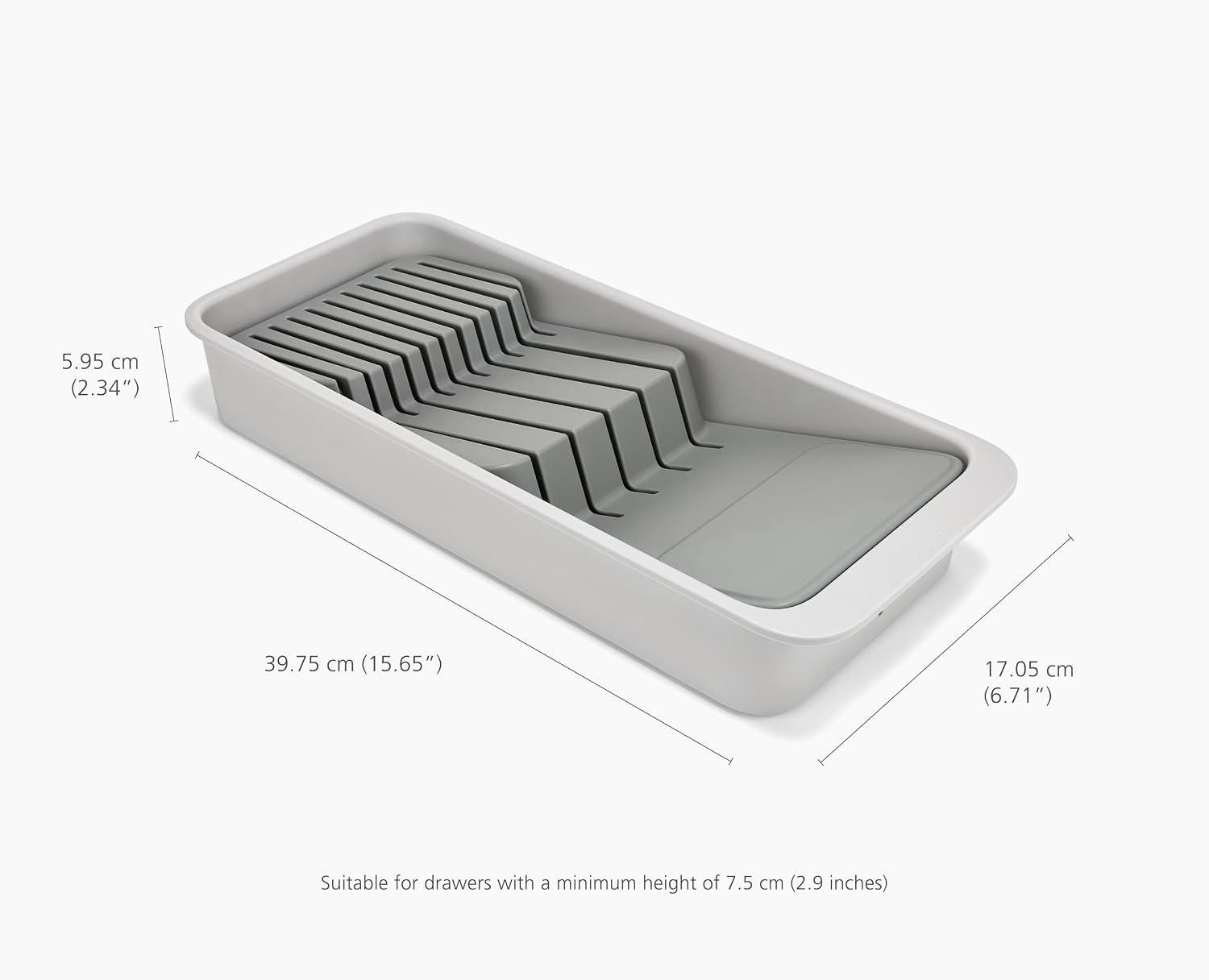 Joseph Joseph DrawerStore Knife Organizer, holds up to 9 knives, Kitchen Organization & Drawer Storage – Compact, Gray