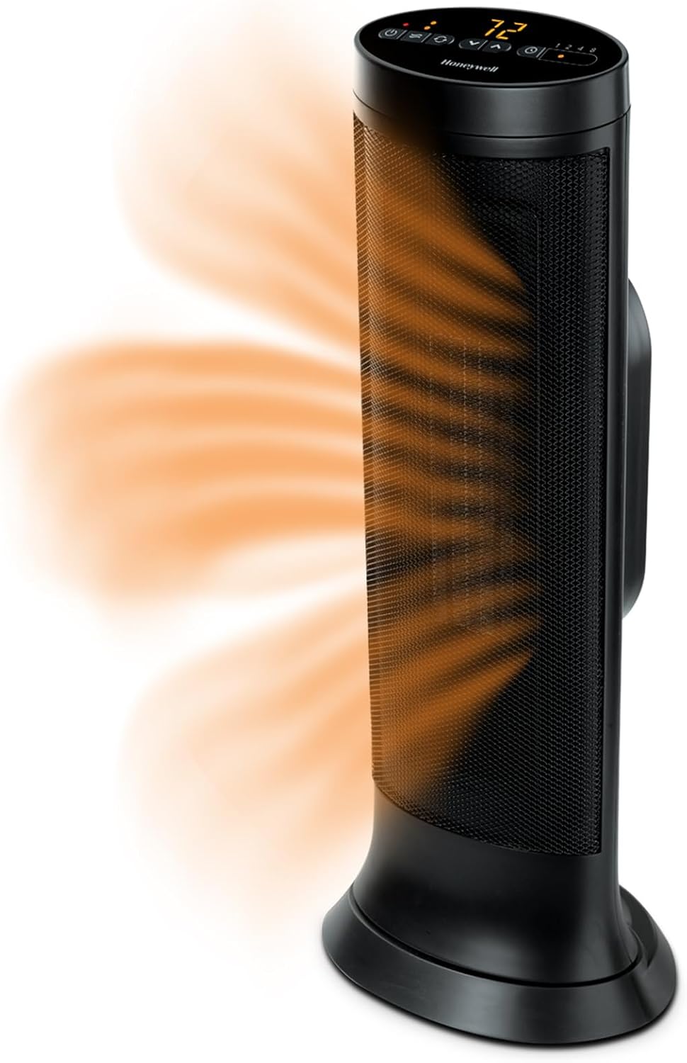 Honeywell Slim Ceramic Tower Heater, Small Room, Black – Easy to Use – Slim Space Heater with Two Heat Settings | Easy to Use – Slim Space Heater with Two Heat Settings