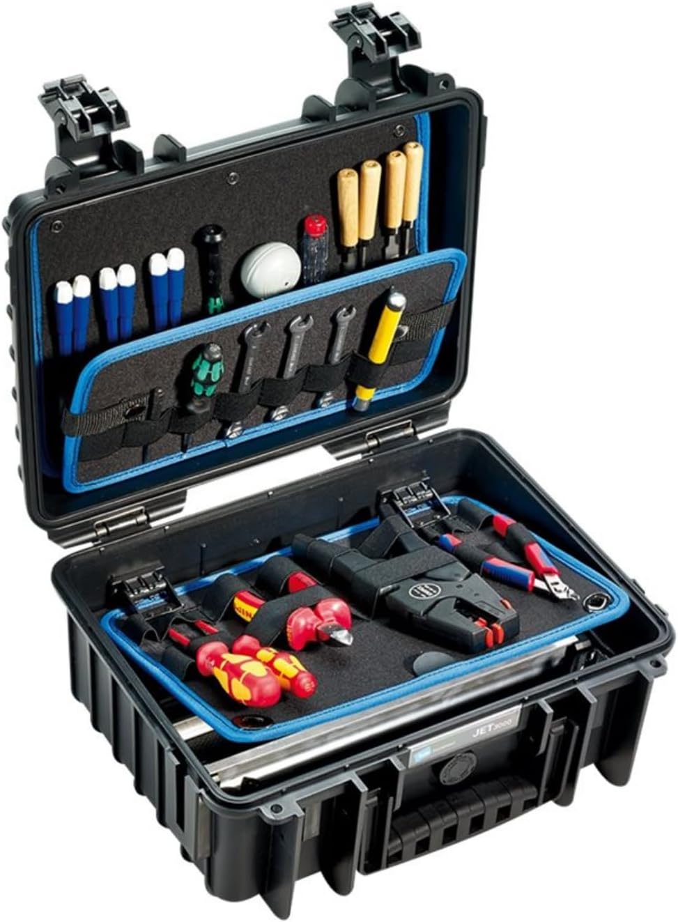 B&W International Jumbo 6700 Outdoor Tool Case with Pocket Tool Boards, Black
