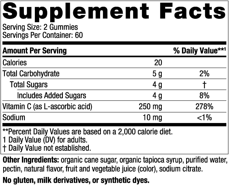 Nordic Naturals Vitamin C Gummies, 250mg Vegan, Tart Tangerine - 60 Count | Supports immune health, antioxidant protection, child growth & development. Tart tangerine flavor gummies for kids & adults