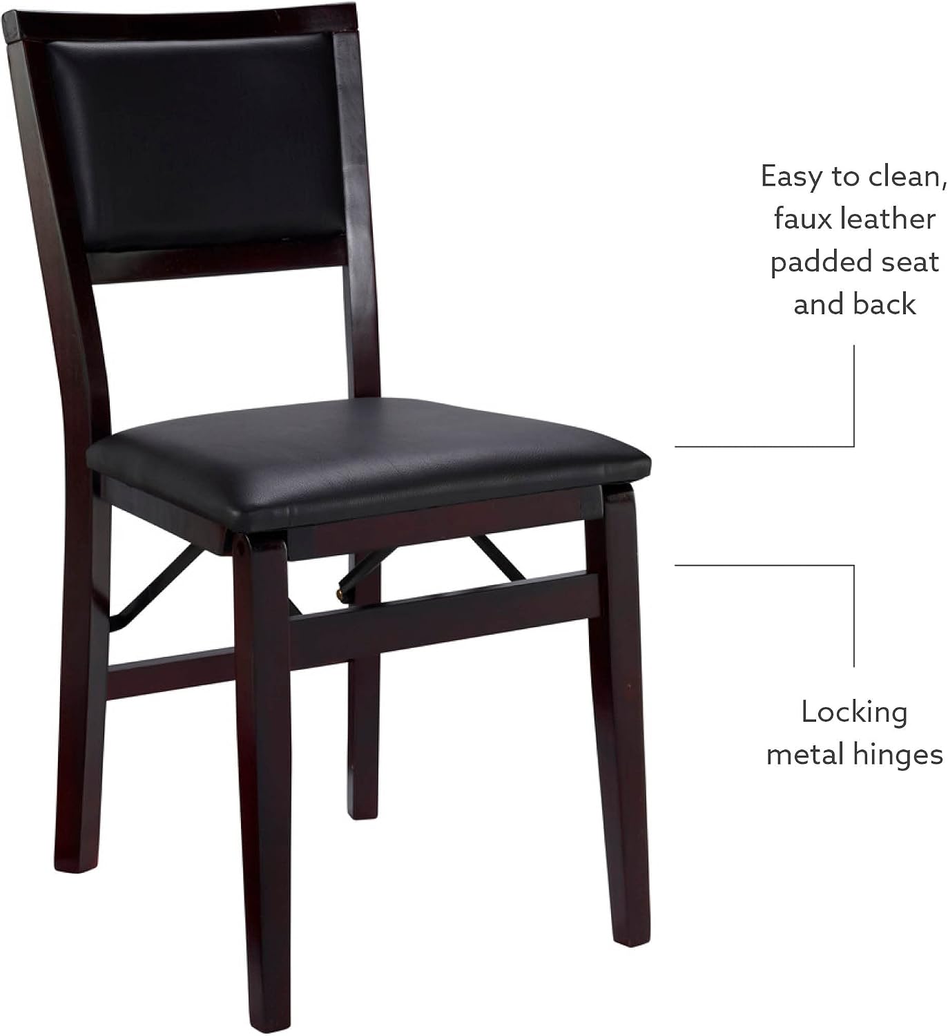Linon Keira Pad Back Folding Bar Stool
