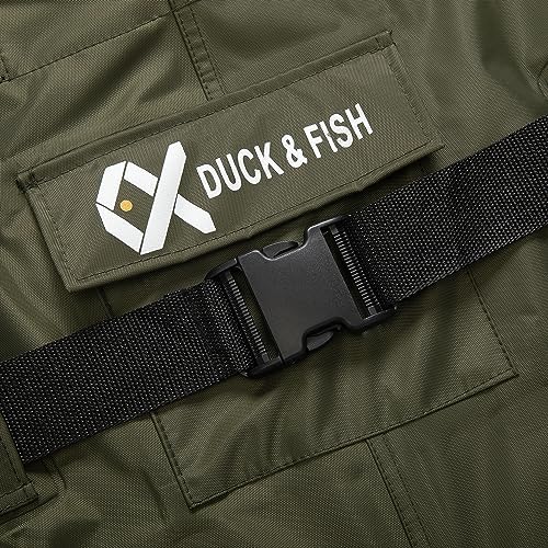 Duck and Fish PVC Chest Wader Boot Foot with Waist Belt