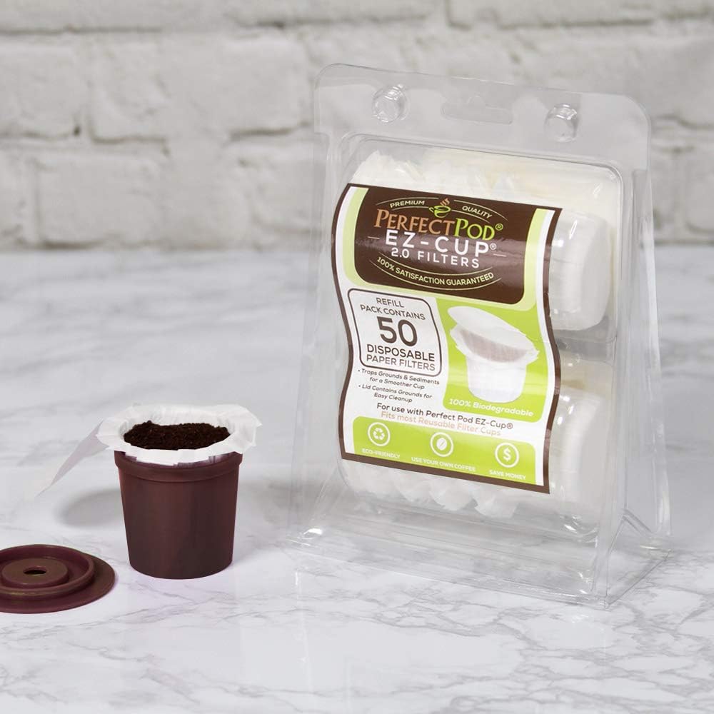 Perfect Pod EZ-Cup Reusable K-Cup Pod for Keurig 1.0 Coffee Makers | Refillable Coffee Brewer Filter, Works with 1-Stream Single Serve Coffee Machines