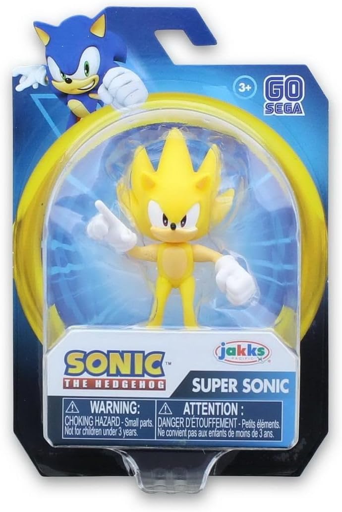 Sonic The Hedgehog Action Figure 2.5 Inch Super Sonic Collectible Toy