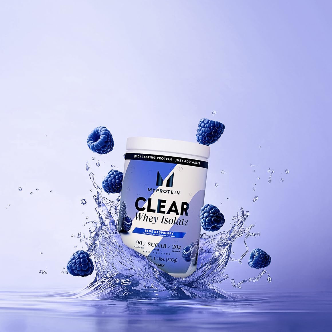 Myprotein Clear Whey Isolate Protein Powder, 35 Servings, (1.9lbs) Strawberry, 20g Protein per Serving, Naturally Flavored Drink Mix