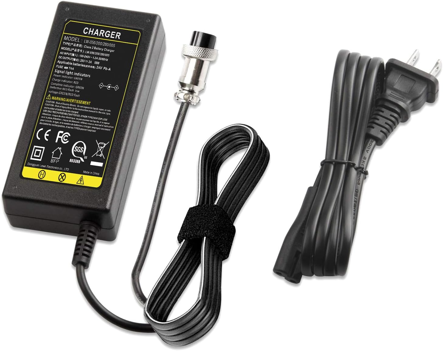 TREE.NB 60W Scooter Battery Charger for LASHOUT Electric Bike, 29.4V 2A Lithium Charger Compatible with Jazzy Power Chair,Pride Hoveround Mobility,Schwinn S300 S350 S400 S500 Ezip 400 Mountain Trailz