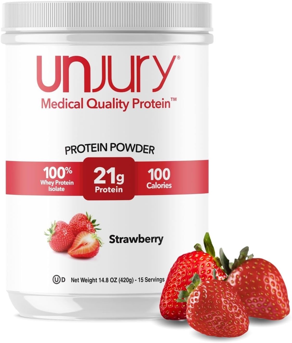 Unflavored Protein Powder | 21g 100% Whey Isolate Protein Powder | Unflavored Whey Protein Powder | Low Carb and Sugar Free Whey Protein Isolate | Gluten Free | Certified Kosher | 15 Servings