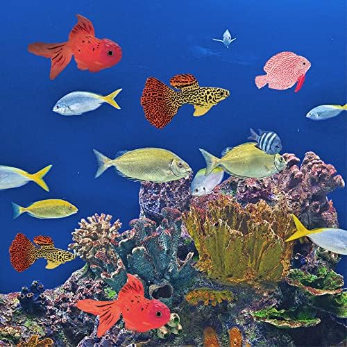 GOOTRADES 3Pcs Artificial Floating Fish for Aquarium Decor | Glowing Effect, Real Looking, Fake Moving Fish for Tank
