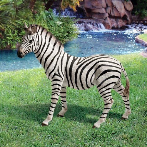 Design Toscano Zora the Zebra Outdoor Garden Statue, 22 Inch, Polyresin, Full Color