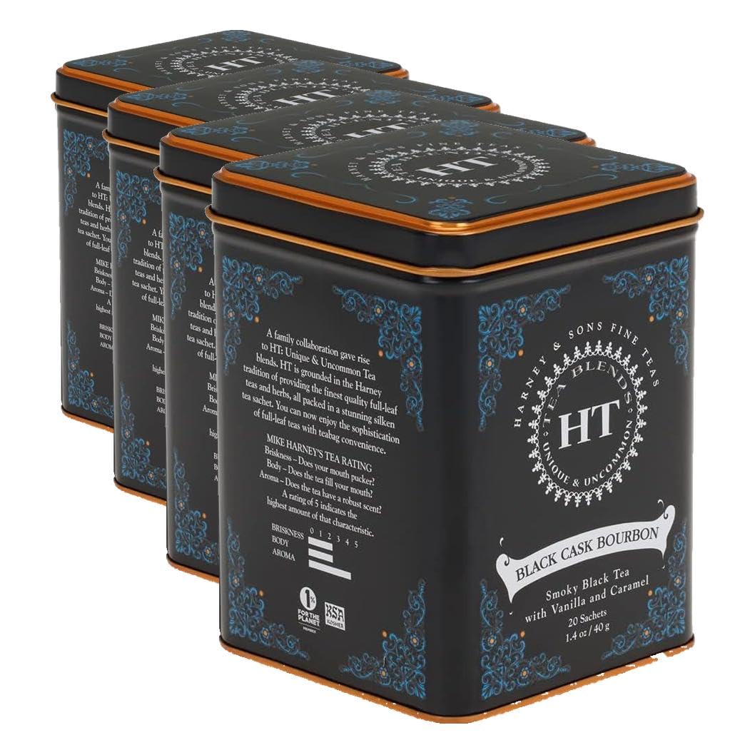 Harney & Sons HT Organic Supreme Green Tea, 20 Sachets, Tea Tin | Organic green tea with 20 sachets in a reusable tea tin. Caffeinated.
