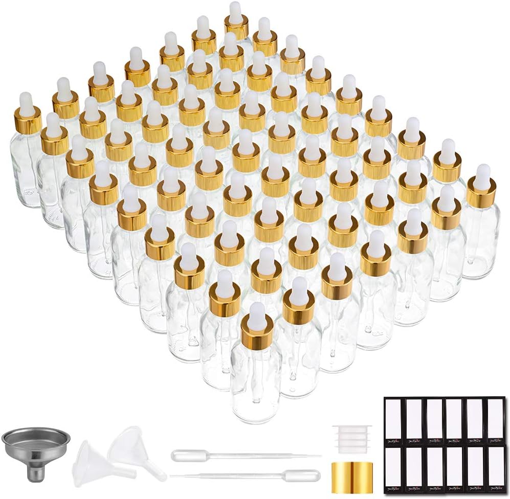 PrettyCare Glass Eye Dropper Bottles 99 Pack