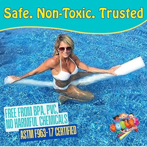 Oodles of Noodles MEGA Jumbo Pool Noodle, 6ft x 5in, White | Biggest pool noodle ever, multi-purpose, approx 6ft x 5in size.