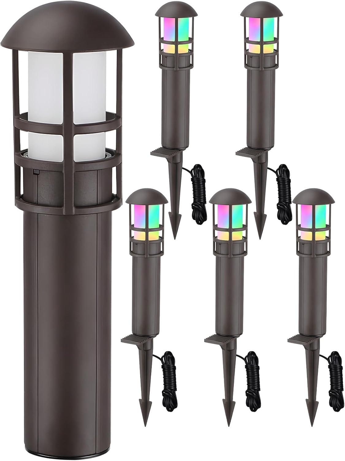 LEONLITE 8-Pack Low Voltage Landscape Pathway Lights, 3W, CRI90, 3000K