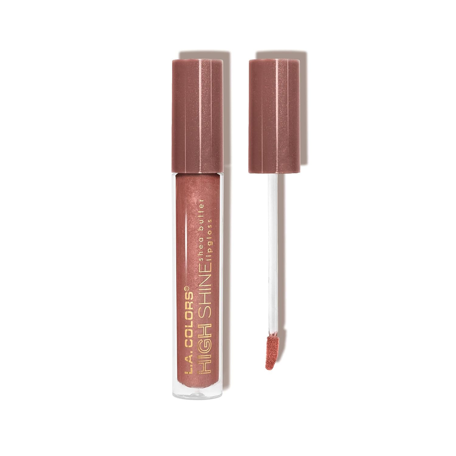 L.A. COLORS High Shine Shea Butter Lip Gloss, Baby Cakes, 0.14 Oz