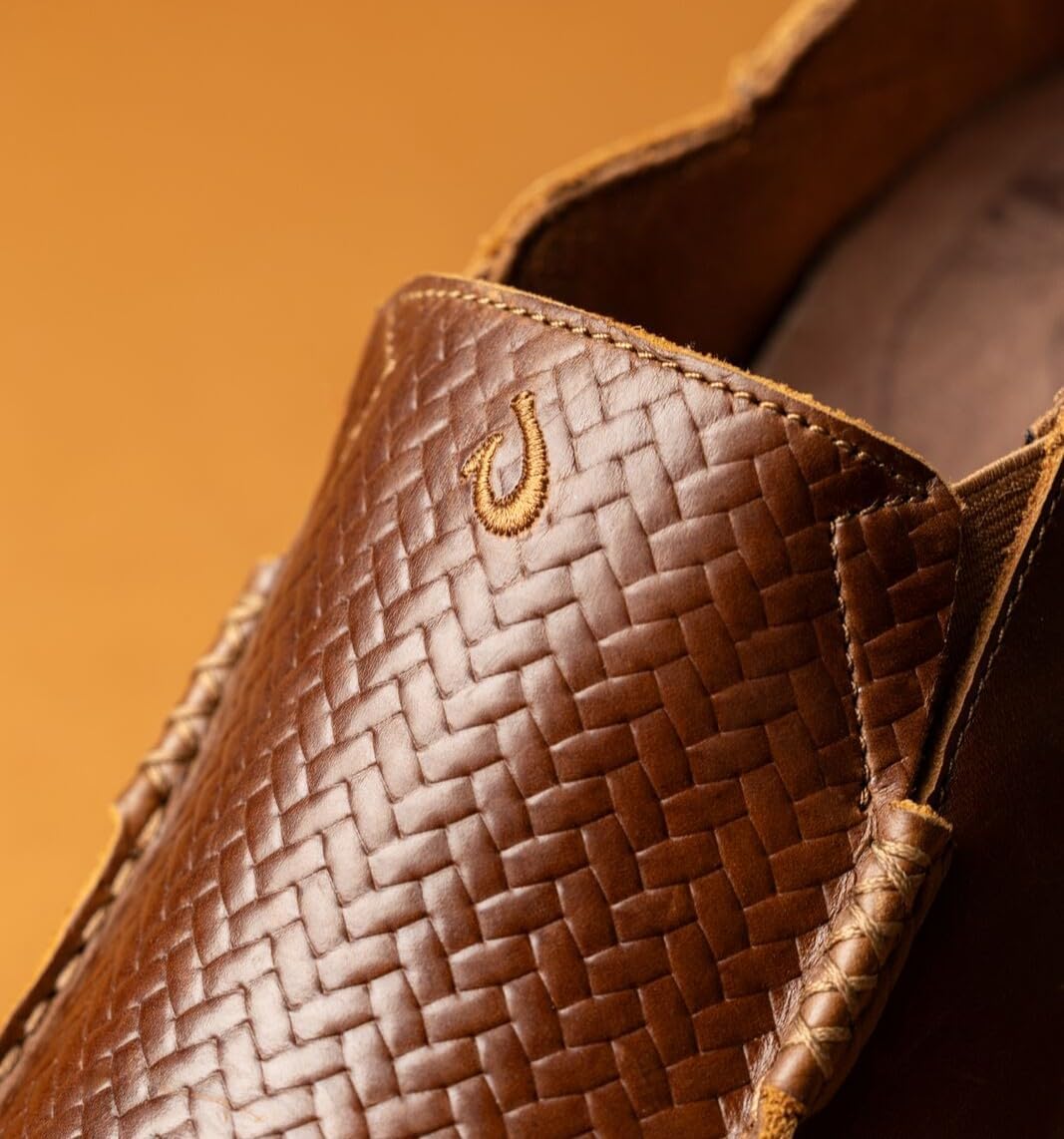 OluKai Moloa Men's Premium Leather Shoes, Easy Slip On & Off Design | Casual & Versatile Loafer, Drop-in Heel & Enhanced Traction