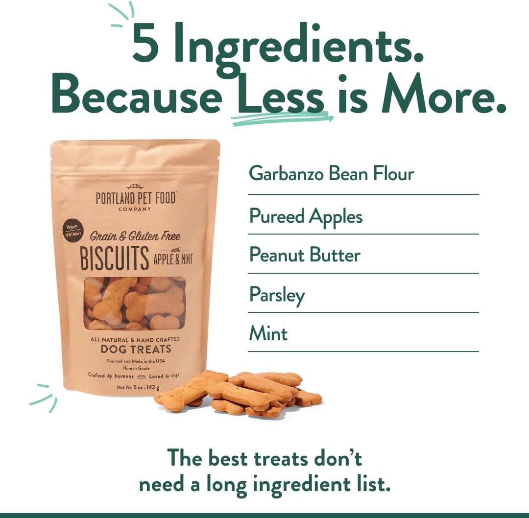 Portland Pet Food Dog Treats Variety, Healthy, Grain-Free Biscuits, 3 Pack