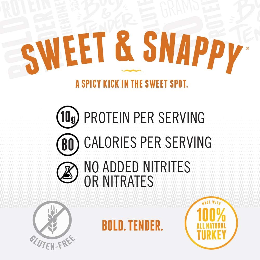 Perky Jerky Original Turkey Jerky, 14oz - Low Sodium - 10g Protein per Serving - Low Fat - 100% U.S. Sourced - Handcrafted, Tender Texture and Bold Flavor