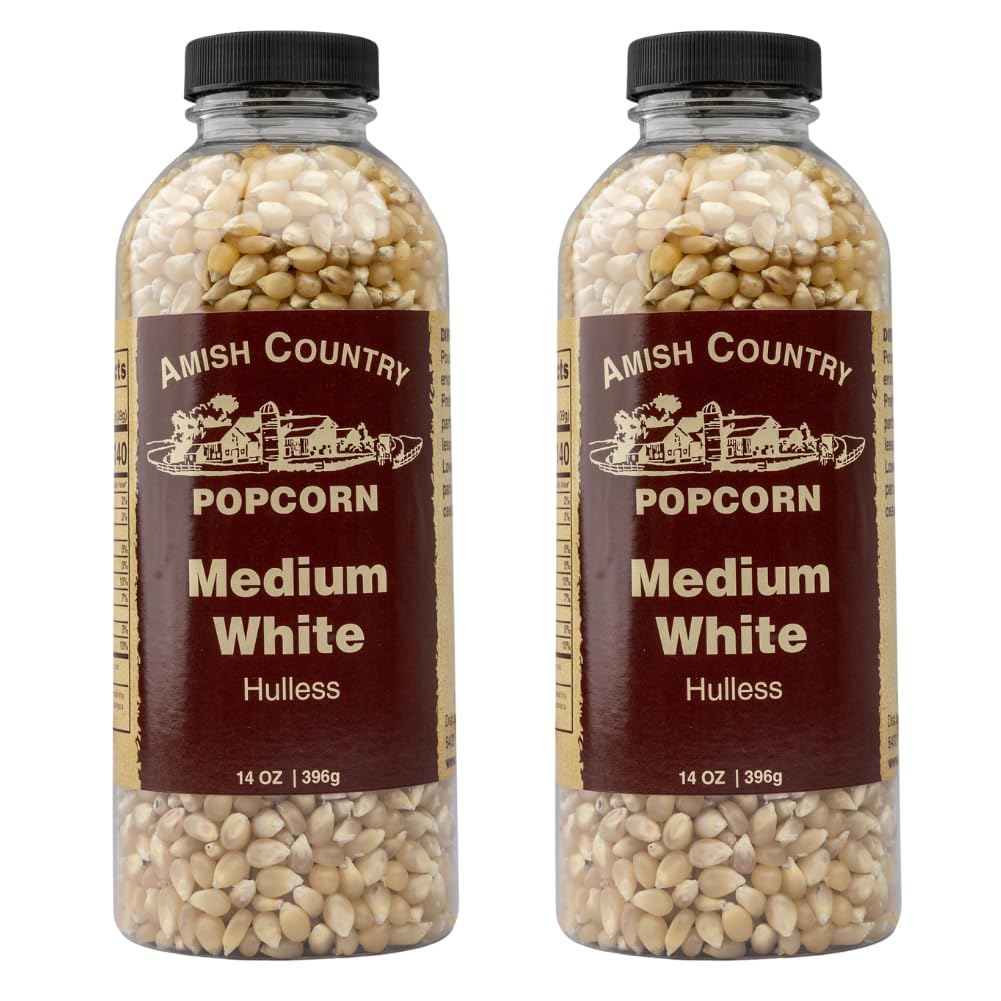 Amish Country Popcorn | 6 lb Bag | Medium White Popcorn Kernels | Old Fashioned, Non-GMO and Gluten Free (Medium White - 6 lb Bag)