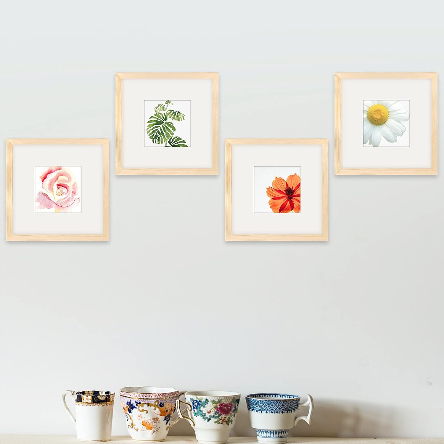 WUTL 8x8 Black Picture Frames Square